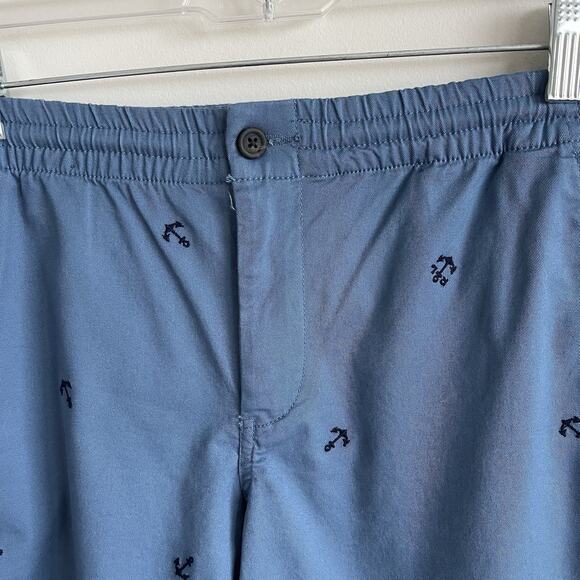 Polo Ralph Lauren Boys Drawstring Chino Shorts 14 Blue Allover Anchor Embroidery - Picture 3 of 11